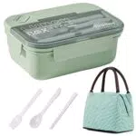 Tohoee Scatola Bento Ermetica Senza BPA con 3 Scomparti per Microonde e Lavastoviglie