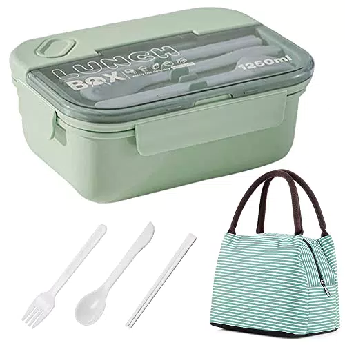 Tohoee Scatola Bento Ermetica Senza BPA con 3 Scomparti per Microonde e Lavastoviglie