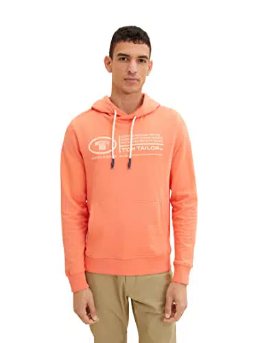 Tom Tailor Felpa Uomo - Modello Soft Peach Orange