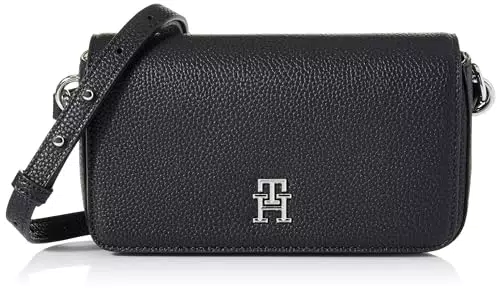 Tommy Hilfiger TH Emblem Flap Crossover - Borsa a Tracolla Donna