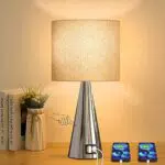 TOOWELL Lampada da Comodino Touch Dimmerabile con Ricarica USB per Ufficio e Salotto