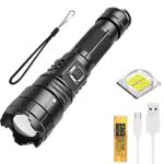 Torcia LED XHP70 10000 lumen ricaricabile, impermeabile e zoomabile con 5 modalità