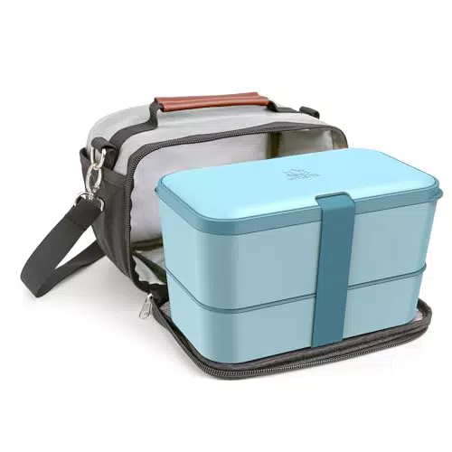 Umami Lunch Box Ermetica con Posate e Borsa Termica per Adulti