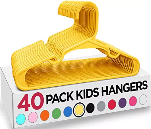 Utopia Home Appendini in plastica per bambini - Appendiabiti resistenti e sottili