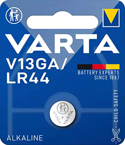 Varta V13GA Batteria Alcalina a Bottone 1,5V - Diametro 11,6 mm, Altezza 5,4 mm