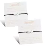 VGWON Braccialetti Coordinati per Sorelle, Ciondolo Cuore e Stella Solare