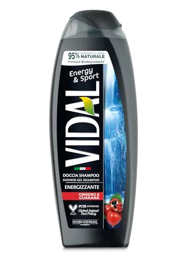 Vidal Docciaschiuma Energy & Sport con Ginseng e Guaranà - Formula Energizzante