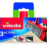 Vileda 3Action Scopa per Interni con Setole Multiple per una Pulizia Efficace