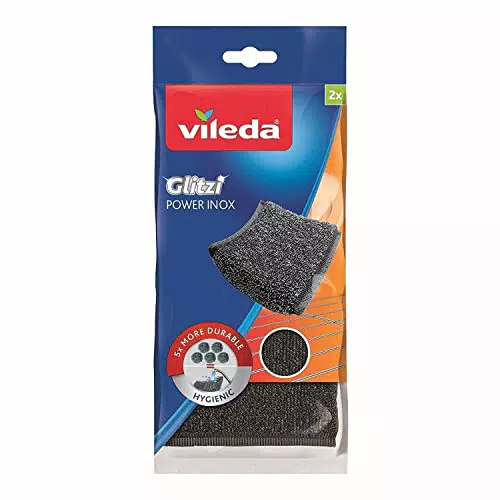Vileda Power Inox Paglietta Abrasiva Antiruggine per Incrostazioni Difficili