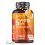 Vitamina D3 2000 UI - Integratore per Ossa, Denti, Muscoli e Sistema Immunitario