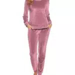 Wayleb Pigiama Donna Invernale in Pile Lungo per Jogging e Sport Casual