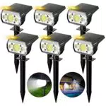 WeBeqer Faretti Solari da Giardino Potenti, Luci IP67 Alta Luminosità