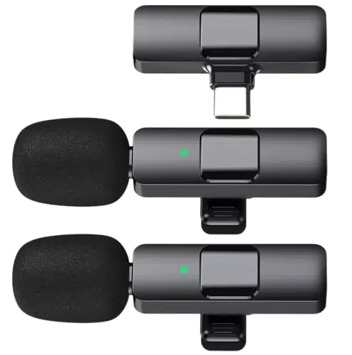 Wolraven WELINK02 - Microfono lavalier wireless per iPhone e Android