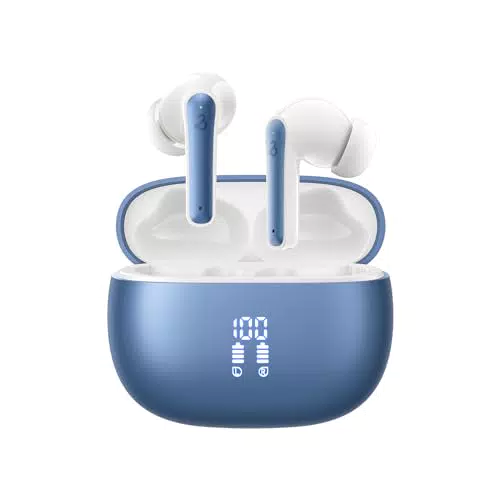 YELKUTT Cuffie Bluetooth 5.3 Wireless con Cancellazione Rumore e Impermeabilità IPX8