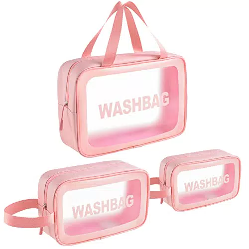 Zoompil Borsa da Toilette Trasparente Impermeabile per Viaggi e Piscina