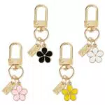 Fiore Charm Portachiavi per Donne - Ciondolo Estetico per Borse e Zaini