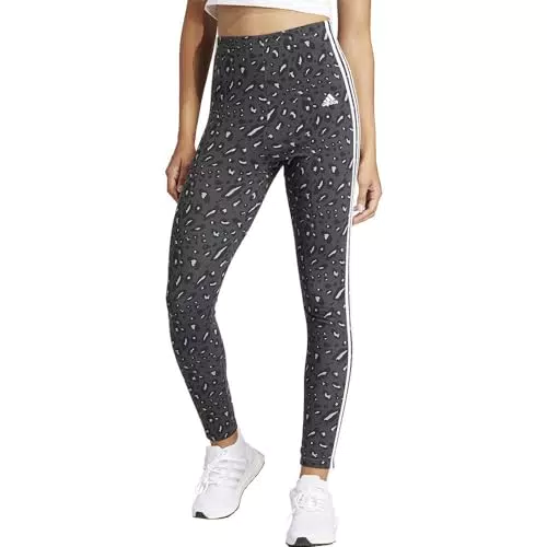 adidas Leggings Essentials da donna con stampa animalier a 3 strisce