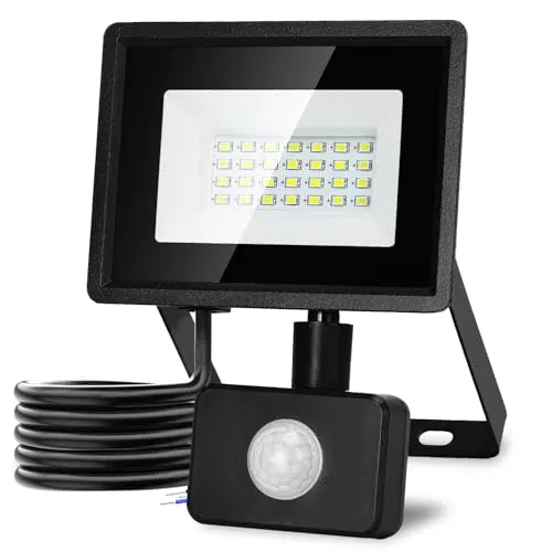 Aigostar Faretto LED da Esterno con Sensore di Movimento, 20W, IP65 Impermeabile