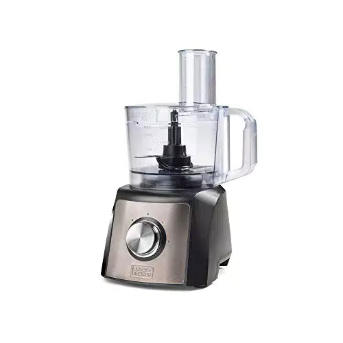 BLACK+DECKER BXFPA1200E - Robot da cucina 1200W con 8 accessori in acciaio inox