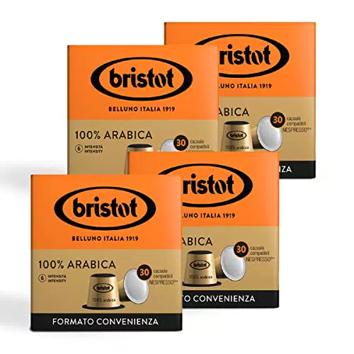 Bristot Caffè 100% Arabica in Capsule Compatibili Nespresso con Note di Cioccolato