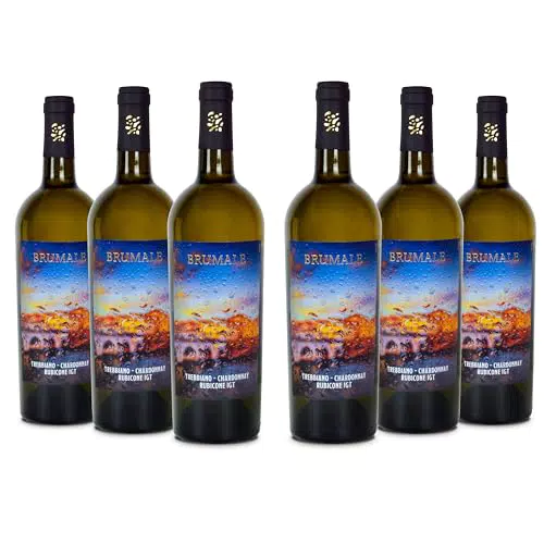Brumale Vino Bianco Trebbiano Chardonnay Rubicone IGT - Gusto Pieno e Profumo Intenso