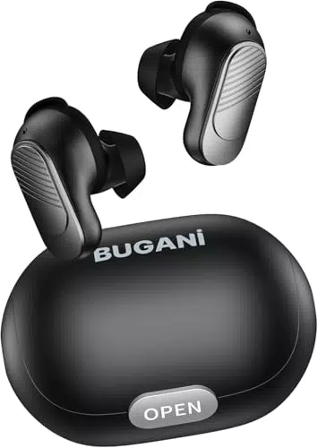 Bugani Cuffie Bluetooth 5.3 Wireless con Cancellazione del Rumore e Bassi Profondi