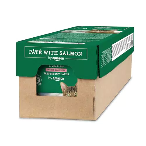 Amazon Cibo per gatti pâté al salmone, confezione da 16 unità