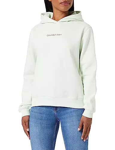 Felpa Donna Calvin Klein Jeans Institutional Regular con Cappuccio