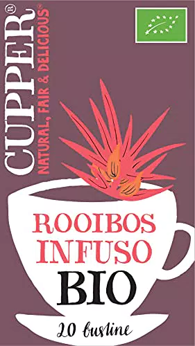 CUPPER Infuso Biologico Rooibos Rinfrescante e Antiossidante Senza Teina