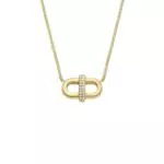 Fossil Collana da donna Heritage D-Link Glitz in acciaio inox JF04582710