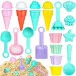 Giochi da Spiaggia per Bambini - Set Estivo con Stampi e Pala da Sabbia