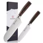Keemake Coltelli da Cucina Professionali in Acciaio Inox - Santoku e Giapponese