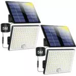 Lampada Solare da Esterno, Faretto Led da Esterno con Sensore di Movimento