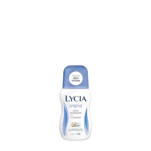 Lycia Deodorante Roll-On Original Senza Alcool Efficacia 72 Ore Effetto Asciutto