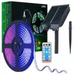 MIWATT Strisce Luminose Solari con Telecomando per Giardino e Decorazioni Natalizie