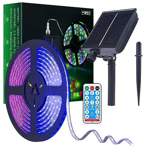 MIWATT Strisce Luminose Solari con Telecomando per Giardino e Decorazioni Natalizie