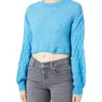 ONLY Maglione Lavorato a Maglia LS Crop Detail O-Neck