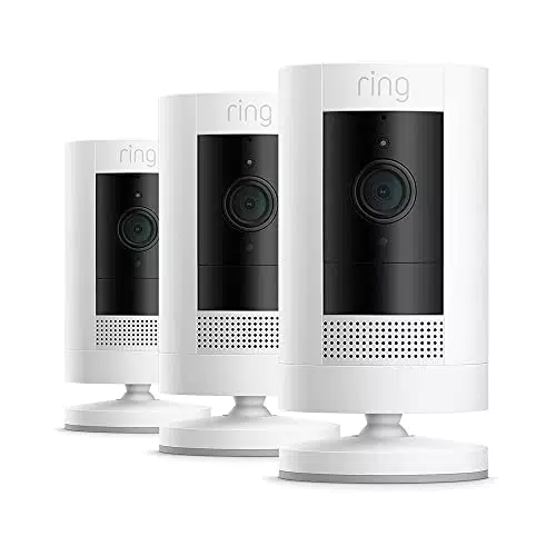 Ring Stick Up Cam: Videocamera esterna WiFi 1080p HD con audio bidirezionale