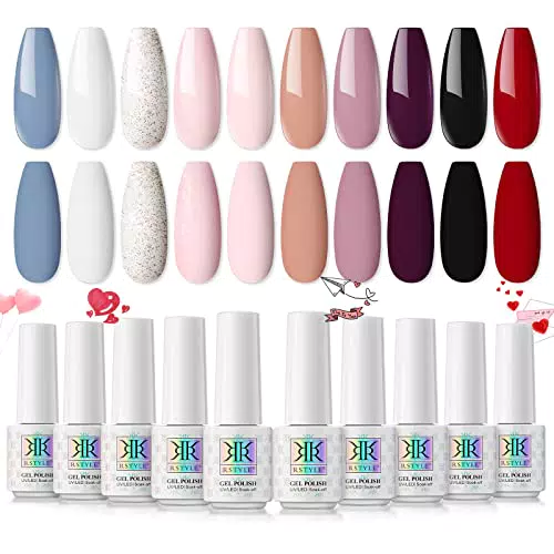 RSTYLE Kit Smalto Semipermanente Gel UV LED Soak Off per Unghie