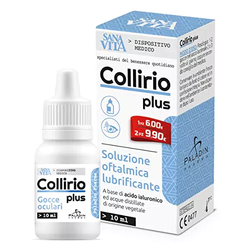 Sanavita Collirio Plus 0.4% Acido Ialuronico Flaconcino Pluridose 10ml