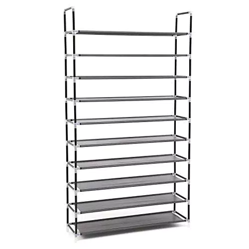 SONGMICS Scarpiera a 10 Livelli, Scaffale Portascarpe per Ingresso e Soggiorno