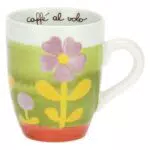 THUN Mug in Porcellana Decorata a Mano con Motivi Floreali - Linea Florianne