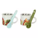 THUN Mini Mug in Porcellana, Linea Bosco Magico, Idea Regalo, Ø 5.5 cm