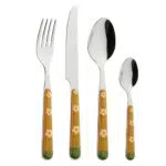 THUN Set Posate in Acciaio Inox Linea Florianne - Cucchiaio, Coltello e Forchetta