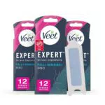 Veet Strisce Depilatorie Viso per Pelli Sensibili con Olio di Mandorla e Argan