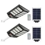 VEVOR Lampione Stradale Solare 800W con Telecomando e Sensore di Movimento IP66