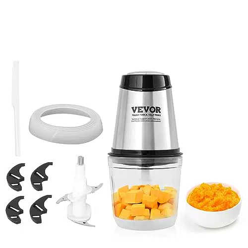VEVOR Tritacarne Elettrico 400 W Multifunzione da Cucina con Ciotola in Vetro