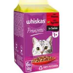Whiskas Pranzetti Carni Miste Adulto - Cibo Umido per Gatto 12 Confezioni