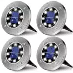 Wilktop Lampade Solari da Giardino con 8 LED - Lampade da Terra IP65