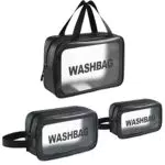 ZoomPil Borsa da Toilette Impermeabile Trasparente 3 in 1 per Viaggi e Piscina